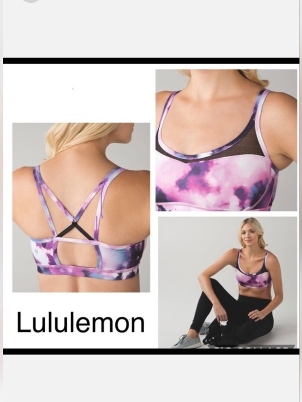 Lululemon Sweaty Endeavor Sports Bra Tie Dye 4 Y2k